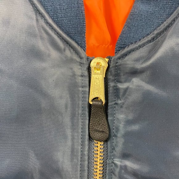 Vintage Blue Angels Rothco Flight Bomber Jacket Men's Large Blue USN US Navy - Picture 8 of 11